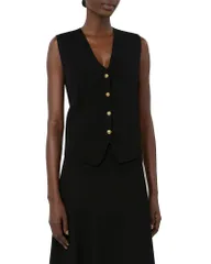 マックスマーラ レディース アウター コート ニット Max Mara Mxmgola Knit Waistcoat Black ブラックのサムネイル