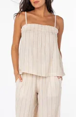 ロキシー レディース トップス シャツ コットン Roxy Offshore Stripe Cotton Camisole DOESKIN ストライプのサムネイル
