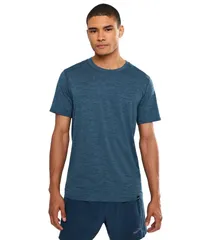 ブルックス メンズ トップス シャツ Brooks Luxe Short Sleeve Heather Indigo ヘザーのサムネイル