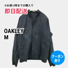 OAKLEY オークリー ブルゾン M ブラック ナイロン 無地 前面プリント バックプリント ブランドロゴ ミドル丈 フードなし ジップアップ メンズのサムネイル