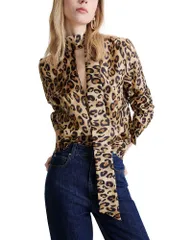 マレーラ レディース トップス シャツ シルク Marella Mlsnastro Silk Habotai Shirt Beige ベージュのサムネイル