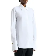 バルマン レディース トップス シャツ コットン Balmain Cotton Poplin Shirt White ホワイトのサムネイル