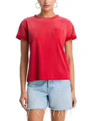 マザー レディース トップス Tシャツ MOTHER The Cuffed Pocket Sinful Tee Jer Tomatoのサムネイル