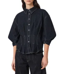 オールセインツ レディース トップス シャツ デニム ALLSAINTS Nancy Denim Shirt in Rinse Wash Rinse Wash デニムのサムネイル