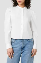 フレンチコネクション レディース トップス シャツ コットン French Connection Cambria Puff Sleeve Cotton Shirt WINTER WHITE ホワイトのサムネイル