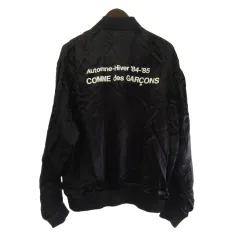 コムデギャルソン COMME des GARCONS SZ-J001 バックプリント ジャケット ブルゾン ジップアップ ブラック 黒 XLのサムネイル