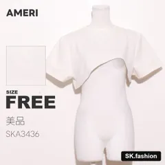 美品 AMERI トップス カットソー　半袖　ショート丈　アシンメトリー　シンプルのサムネイル