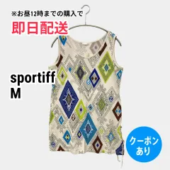 sportiff タンクトップ M ベージュ その他総柄 カップなし レディースのサムネイル
