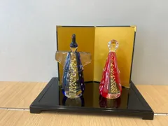 【MN】美品　箱付き　ルティグラス ひな人形　MULTI GLASS 置物のサムネイル