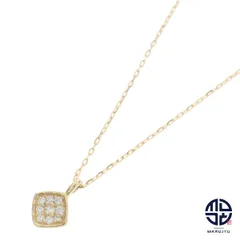 Jouete ジュエッテ K18YG 18金イエローゴールド ダイヤ0.03ct スクエア ネックレス ジュエリー アクセサリーのサムネイル