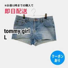 tommy girl トミーガール デニムパンツ L ブルー ショート・ひざ上丈 無地 刺繍 スタンダード ストレート ローライズ ヴィンテージ レディースのサムネイル
