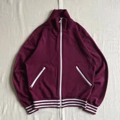 70s　vintage　ヴィンテージ古着　WHITE STAG　ホワイトスタッグ　ハイネック　襟付き　トラックジャケット　ジャージ　リブライン　ジップポケット　鹿型ジッパー　ワインレッド　M一点物　Y2K　ストリート　個性派　Neck Track Jacketのサムネイル