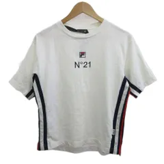 ヌメロヴェントゥーノ N°21 ×フィラ FILA Tシャツ XS 白 ホワイト 半袖 ロゴ サイドライン メッシュ カットソー /PP ■GY18のサムネイル