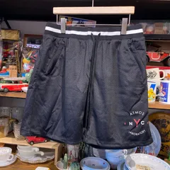 MP515) ATMOSLAB ブラック ショートパンツ Lサイズ 古着 現状品 / アトモスラボ ハーフパンツ ショーツ バスケットパンツ メンズ 中古のサムネイル