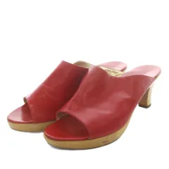 エスカーダ ESCADA サンダル ハイヒール レザー 37 レッド /YO3 ■GY18のサムネイル