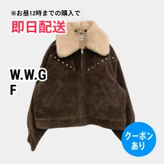 W.W.G フーズフーギャラリー ブルゾン F ブラウン ベロア ボア 無地 ショート丈 フードなし ジップアップ レディースのサムネイル