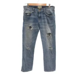 カレントエリオット CURRENT ELLIOTT デニム ダメージ加工 クラッシュ加工 24 ストレッチ インディゴブルー ■YHS14 メンズのサムネイル