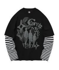 VISION STREET WEAR(ビジョンストリートウェア) Geometry 長袖 Tシャツ ブラック XLのサムネイル