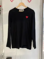 コム・デ・ギャルソン PLAY ハート 長袖 Tシャツ ブラックのサムネイル