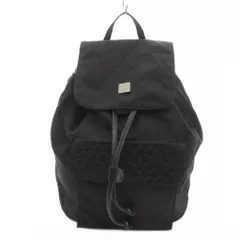 ピエールカルダン Pierre Cardin リュックサック デイパック 総柄 フラップ ドローストリング 黒 ブラック /YJ ■GY18のサムネイル