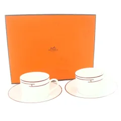 エルメス HERMES Rhythm リズム カップ＆ソーサー 2客 セット 箱付き 食器 /MW ■GY18のサムネイル