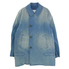 MAISON MARGIELA メゾンマルジェラ 17SS S30AM0365 四つタグ 10ライン ウォッシュ加工 ステンカラーコート インディゴブルー系 48【中古】のサムネイル