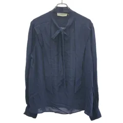 BALENCIAGA バレンシアガ ボウタイブラウスシャツ 492291 TXD07 ブルー 40のサムネイル