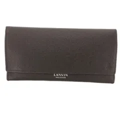 ランバン LANVIN collection EMBOSS COMBINATION 長財布 二つ折り 黒 ブラック ロゴ /JS ■GY18のサムネイル