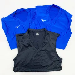 [3枚セット] ミズノ コンプレッション インナーシャツ ノースリーブ M ブルー/ブラック メンズ MIZUNO 吸汗速乾 ストレッチのサムネイル