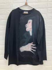 Yohji Yamamoto HE-T75-083 インクジェットPrint Tee サイズ3 ロング スリーブ 長袖 カットソー ブラック  No.72516のサムネイル