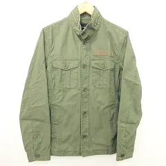 ラウンジリザード LOUNGE LIZARD ミリタリー シャツジャケット ブルゾン 1 S相当 オリーブ グリーン ■TC A0213のサムネイル
