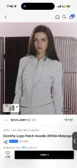プリーズノーフォロー Dorothy Logo Patch Hoodie (White Melange)のサムネイル