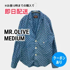 MR.OLIVE ミスターオリーブ テーラードジャケット MEDIUM ブルー コットン 花柄・ボタニカル柄 ミドル丈 フードなし シングル メンズのサムネイル