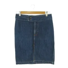 シップス SHIPS デニムスカート タイト ミニ丈 フロントスリット 11 青 ブルー /AH17 ■GY99のサムネイル