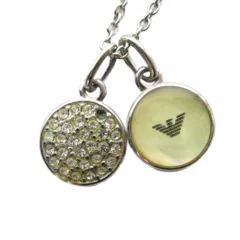 エンポリオアルマーニ EMPORIO ARMANI ネックレス アクセサリー ロゴ ラインストーン シルバー色 ■GY18 /MQのサムネイル