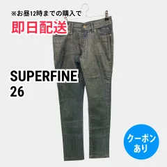 SUPERFINE デニムパンツ 26 グレー ヴィンテージ レギュラー ストレート スキニー・タイト 無地 フルレングス レディースのサムネイル