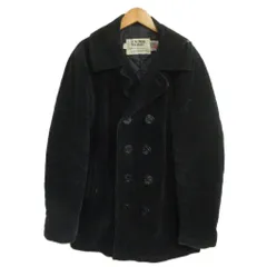 ショット SCHOTT 90s U.S.740N P ピーコート コーデュロイ ダブル キルティング裏地 ミドル丈 36 黒 ブラック IBO96のサムネイル