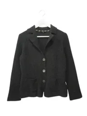 ダックス DAKS ニット テーラードジャケット 38 ウール カシミヤ チャコールグレー アウター 上着のサムネイル
