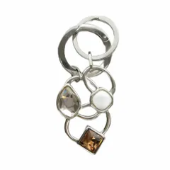 スワロフスキー SWAROVSKI キーリング チャーム ストーラップ ロゴ クリスタル シルバー色 ■GY18 /MQのサムネイル