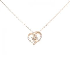 4℃ハートモチーフ 10Kネックレス Love刻印 ストーン付 4℃ハート 