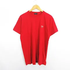 エムシーエム MCM Legere Tシャツ カットソー 半袖 クルーネック ロゴ 刺繍 コットン L レッド ※EKMのサムネイル