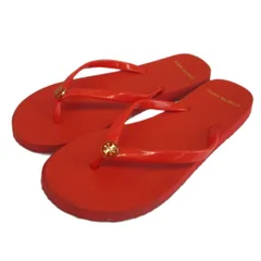 トリーバーチ TORY BURCH ビーチサンダル トングサンダル ロゴ ゴールド金具 L 24cm-25cm 赤 レッド /XZ ■GY50のサムネイル