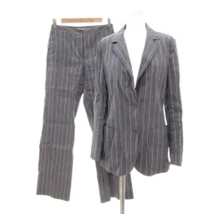 エンポリオアルマーニ EMPORIO ARMANI セットアップ スーツ ジャケット パンツ 麻 リネン ストライプ 42 グレー系 /UO ■GY18のサムネイル