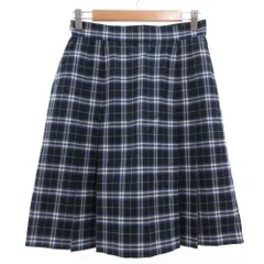 バーバリーゴルフ BURBERRY GOLF ゴルフウェア Aラインスカート インナーパンツ付き 11 青 ブルー チェック柄 プリーツ ウール ひざ丈 /SD ■GY50のサムネイル