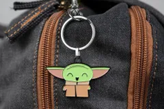 STAR WARS スター・ウォーズ マンダロリアン グローグー カートゥーン風 ニコニコ メタルキーホルダー ネコポス発送 Grogu Mandalorian マンドー 台紙付き 新品未開封のサムネイル