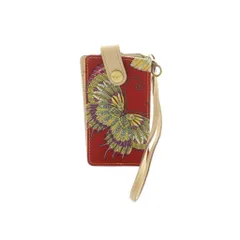 サルヴァトーレフェラガモ Salvatore Ferragamo iPodケース レザー バタフライ柄 赤 ベージュ /MI ■OH ■GY18のサムネイル