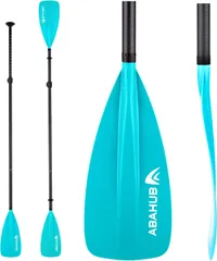Abahub カヤックパドル SUPパドル 4ピース 軽量カーボンシャフト 調整可能 68-84インチ 浮く 携帯便利のサムネイル