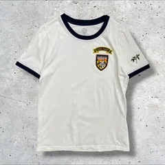 Tory Burch リンガーTシャツ S ワッペン刺繍 ロゴ刺繍 半袖 ホワイト ネイビー y2k レディースのサムネイル