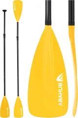 Abahub SUPパドル カヤックパドル 3ピース 軽量調節可能 172-213cm アルミニウム合金 PUコーティングシャフト グラデーションブルーのサムネイル