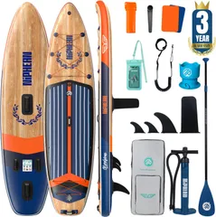 Niphean SUP ボード サップ 釣り 長さ335cm 高い安定性 超軽量 初心者向け | 耐荷重量227KG 横84cm インフレータブル 硬度アップ 滑り止めEVA 持ち運び便利のサムネイル